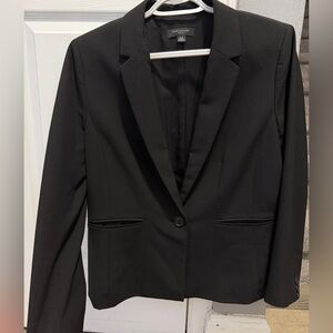 Ann Taylor One Button Blazer Black